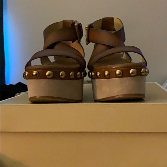 MICHAEL KORS
Studded Burnished Leather Flatform - Picture 2 of 2